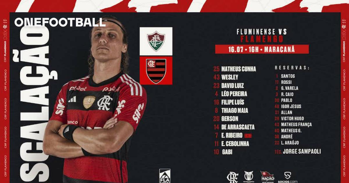 SAIU! Flamengo divulga escalação para jogo contra o Santos - Coluna do Fla