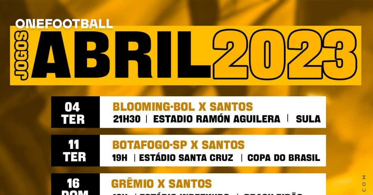 Agenda de abril: Santos tem sete jogos entre Copa do Brasil e