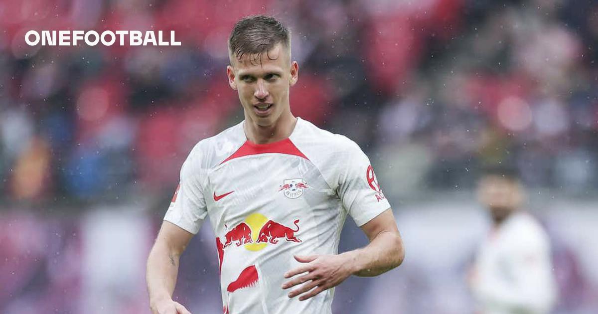 Dani Olmo of RB Leipzig celebrates the teams third goal during the News  Photo - Getty Images