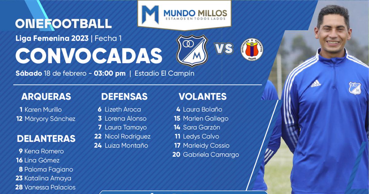 Las convocadas de Millonarios para enfrentar al Pasto | OneFootball