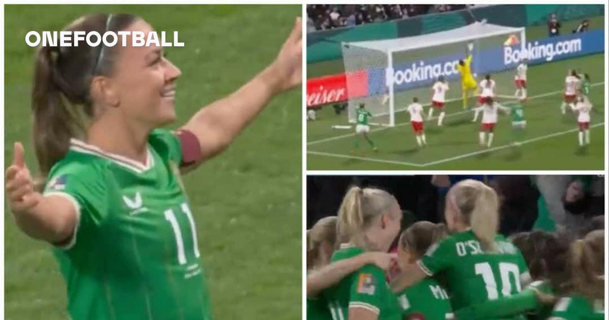 Ireland's McCabe scores directly from a corner kick against Canada