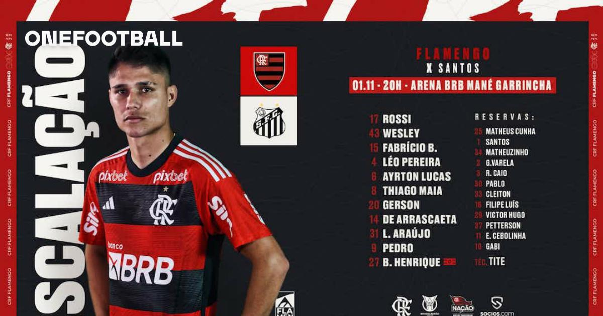 SAIU! Com Arrascaeta e Rossi, Flamengo divulga escalação para jogo contra o  São Paulo, pela final da Copa do Brasil - Coluna do Fla