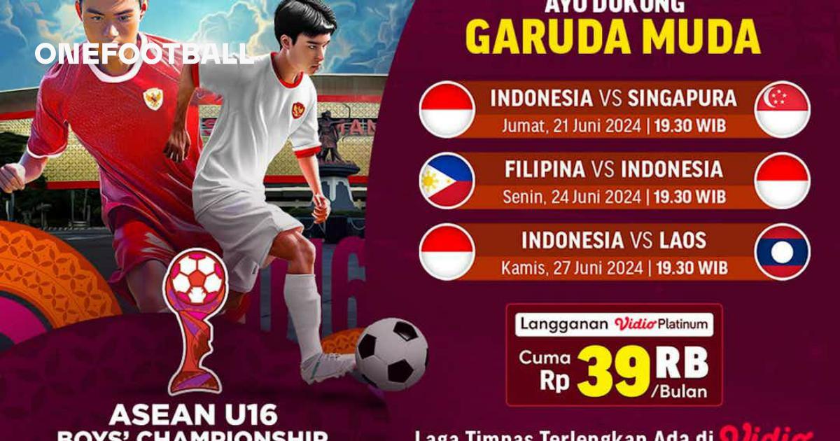Jadwal Siaran Langsung Piala AFF U16 2024 di Vidio Pekan Ini, 2127