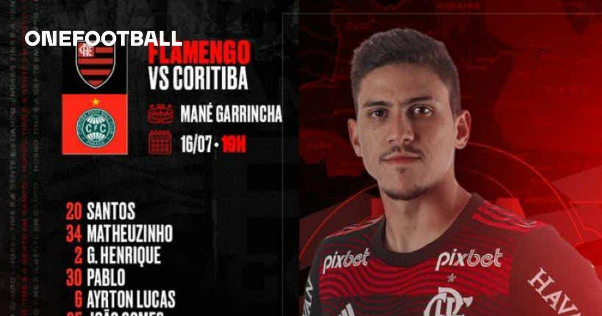 SAIU! Flamengo divulga escalação para jogo contra o Coritiba, pelo  Brasileirão - Coluna do Fla