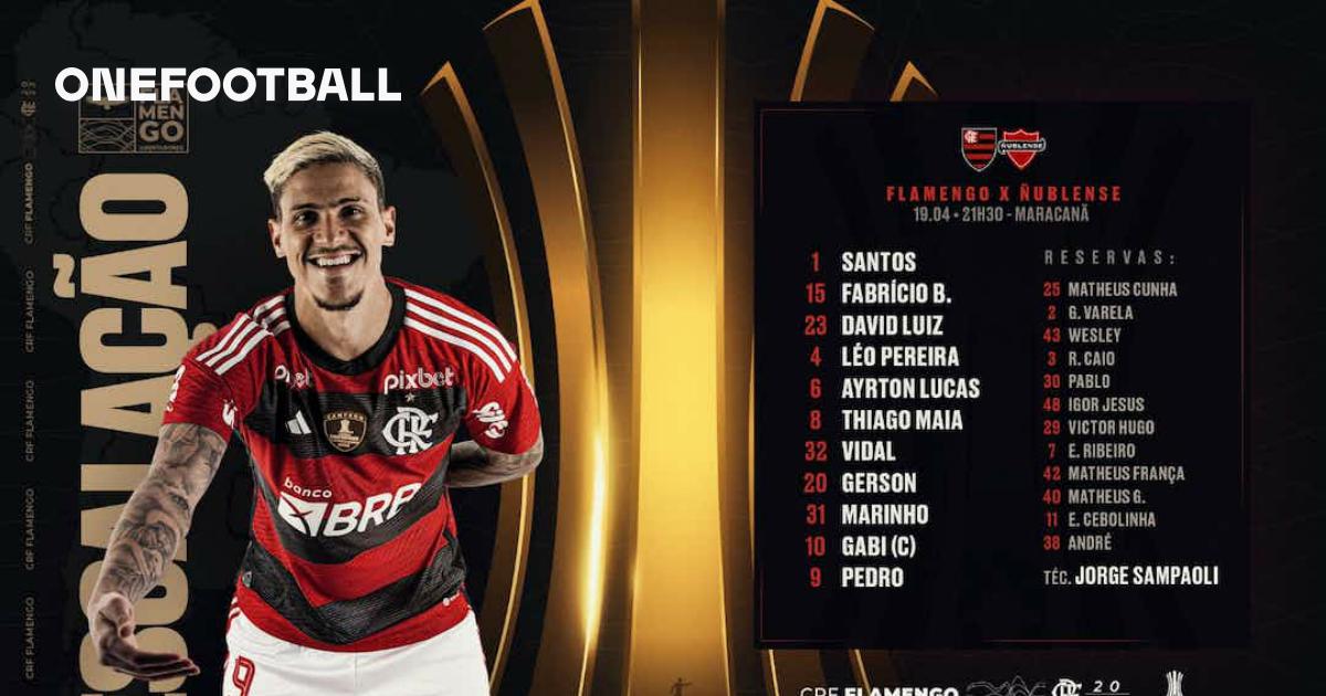 SAIU! Flamengo divulga escalação para jogo contra o Coritiba, pelo  Brasileirão - Coluna do Fla