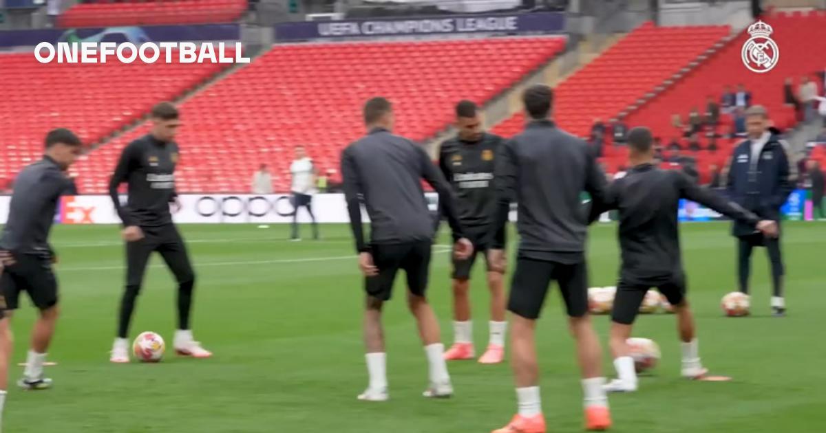 Real Madrid ready at Wembley Last training session before Champions