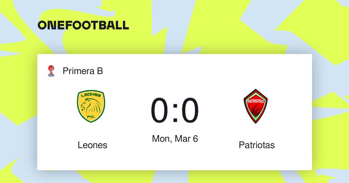 Leones vs Patriotas | Primera B | “Results”