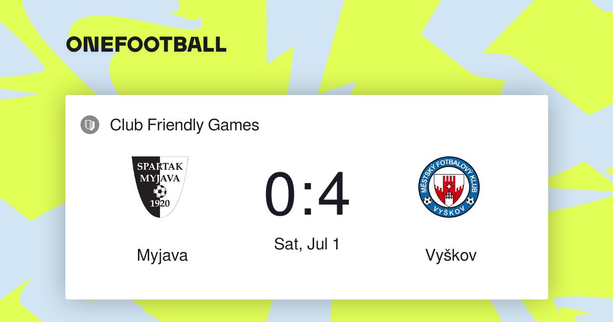 Myjava vs Vyškov, Club Friendly Games