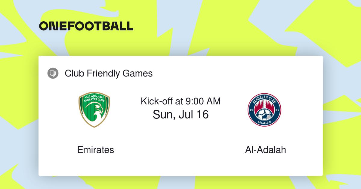 Emirates vs Al-Adalah, Club Friendly Games