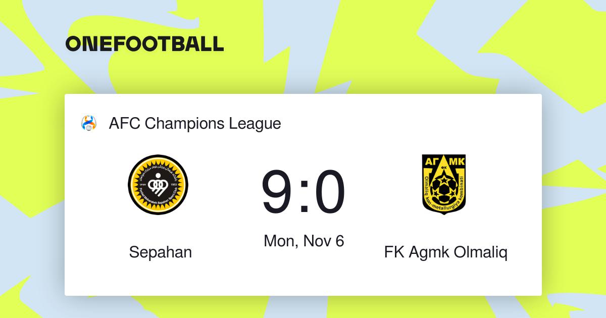 LIVE : Sepahan vs FC OKMK AGMK Olmaliq  Sepaxon - AGMK - سيباهان vs إف  سي أولمالك 