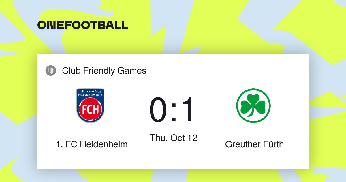 1. FC Heidenheim vs Greuther Fürth, Club Friendly Games
