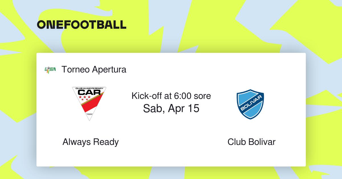 Always Ready vs Club Bolivar | Torneo Apertura | “Hasil”