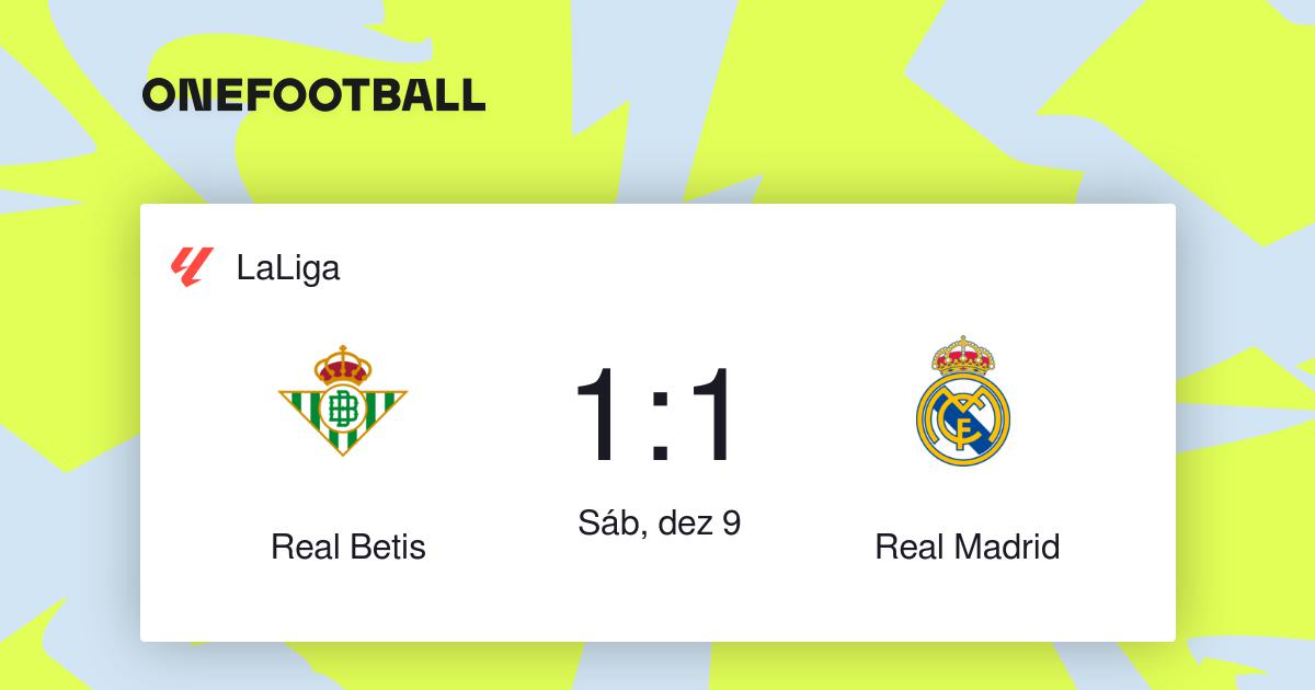 Real Madrid cede empate para o Real Betis e pode perder a