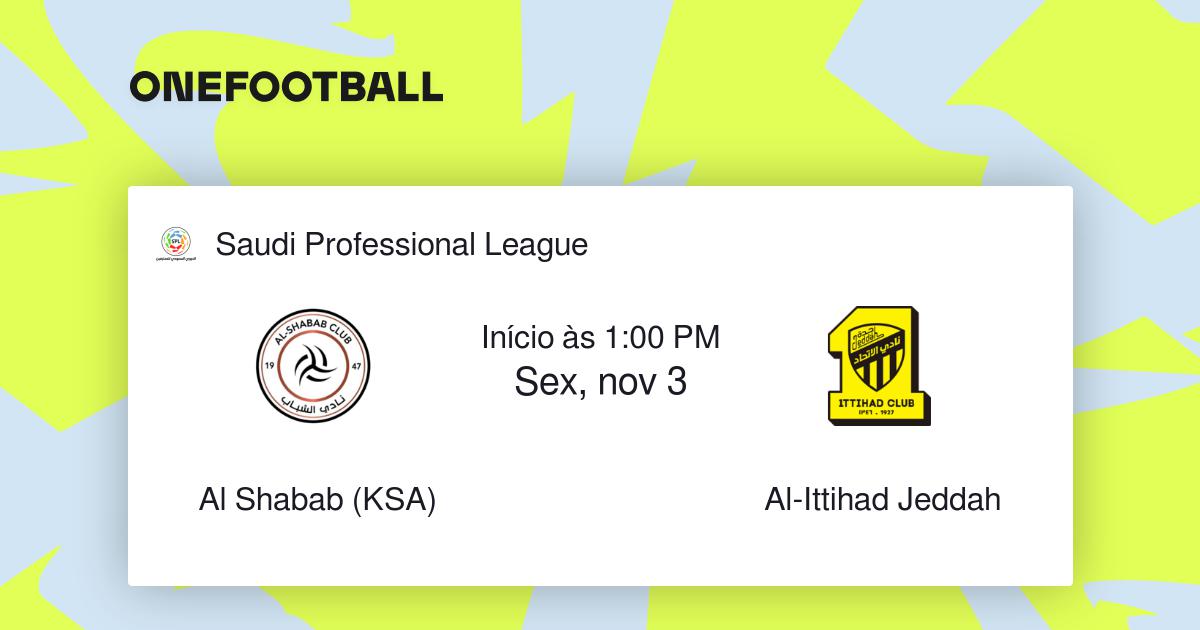 Palpite Al-Shabab x Al-Ittihad- Campeonato Saudita - 03/11