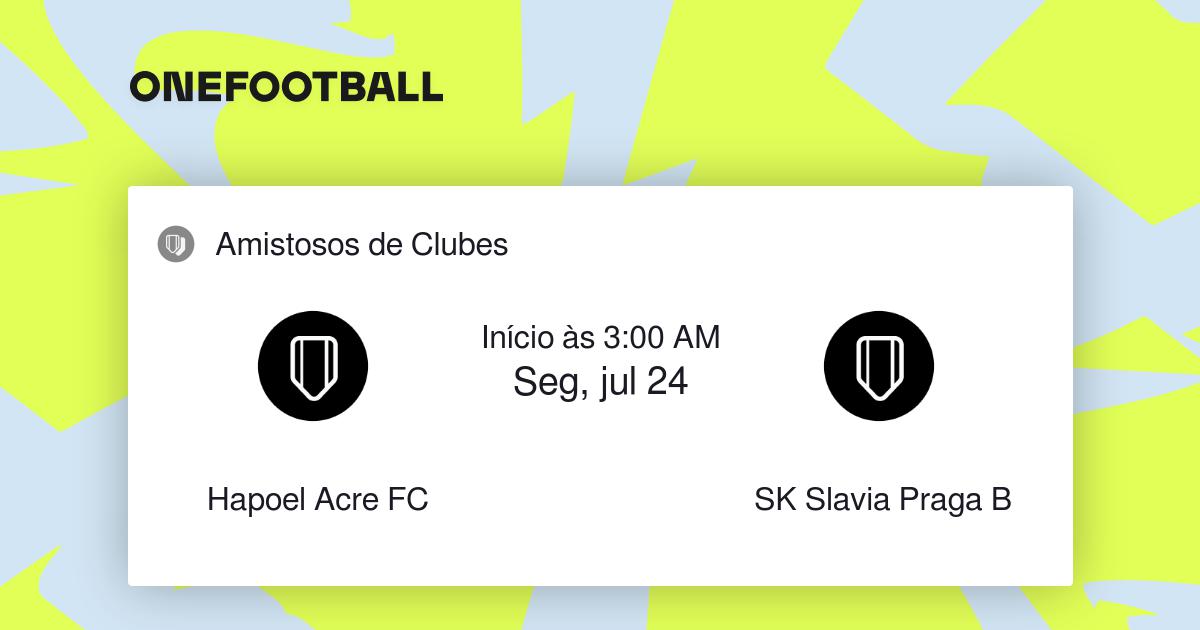 SK Slavia Praga B vs Hapoel Acre FC, Amistosos de Clubes