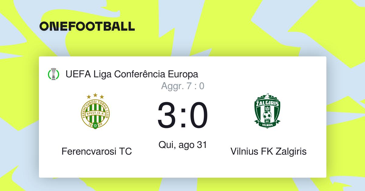 Ferencvarosi TC vs Vilnius FK Zalgiris, UEFA Liga Conferência Europa