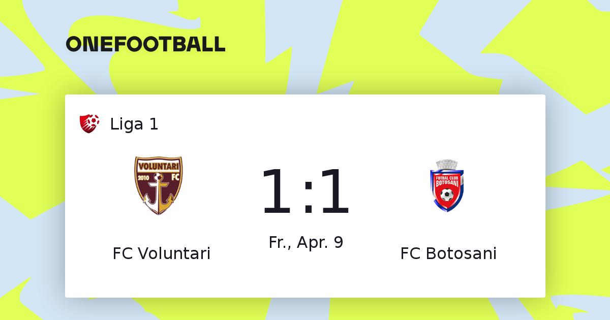 Fc Voluntari Vs Fc Botosani Liga 1 09 04 21 Utc Onefootball