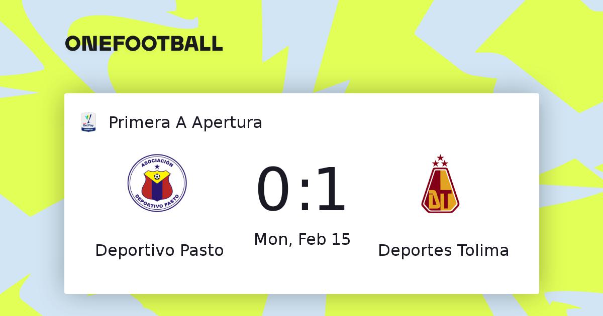 Deportivo Pasto Vs Deportes Tolima 0 1 Primera A Apertura 2 15 21 Utc Onefootball