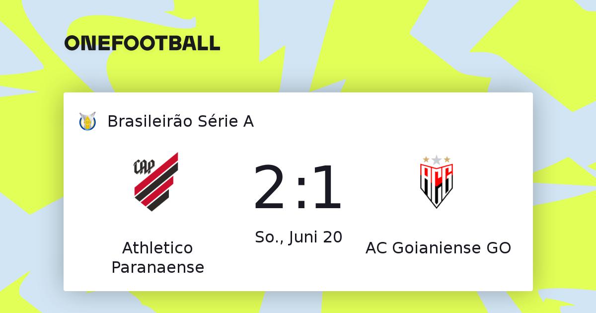 Athletico Paranaense Vs Ac Goianiense Go Brasileirao Serie A Ergebnisse