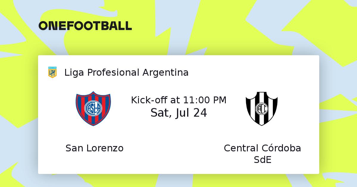 San Lorenzo Central Cordoba Sde Liga Profesional Argentina 24 07 2021 Onefootball